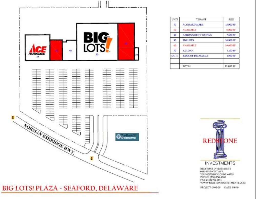 Big Lots Shopping Center: 900 Norman Eskridge Hwy., Seaford, DE 19973